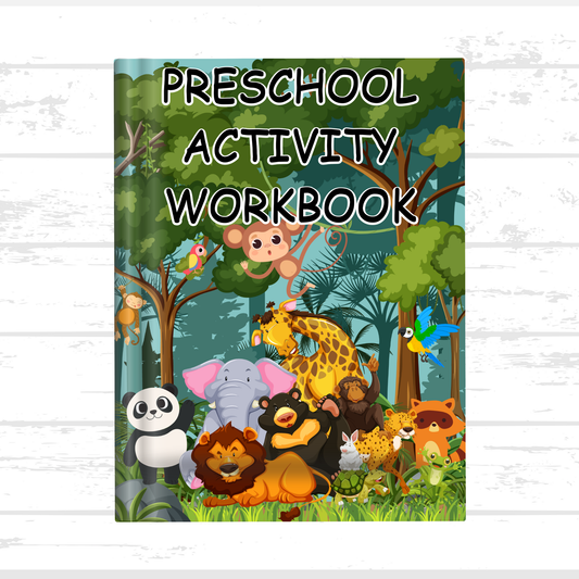 Preschool Activity Workbook (Baby Animals Theme) Canva Editable